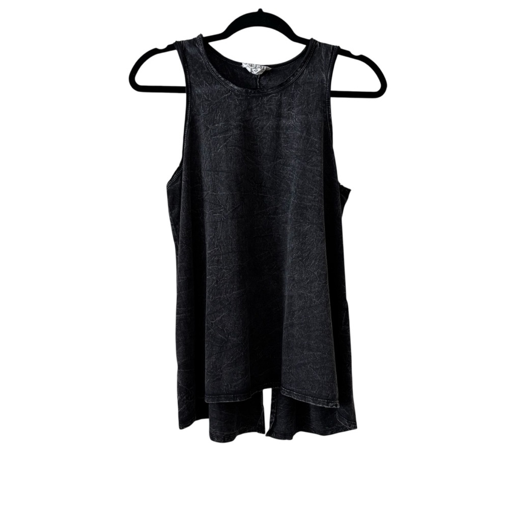 Olive + Oak Black High Low Tank
